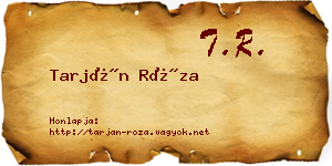 Tarján Róza névjegykártya